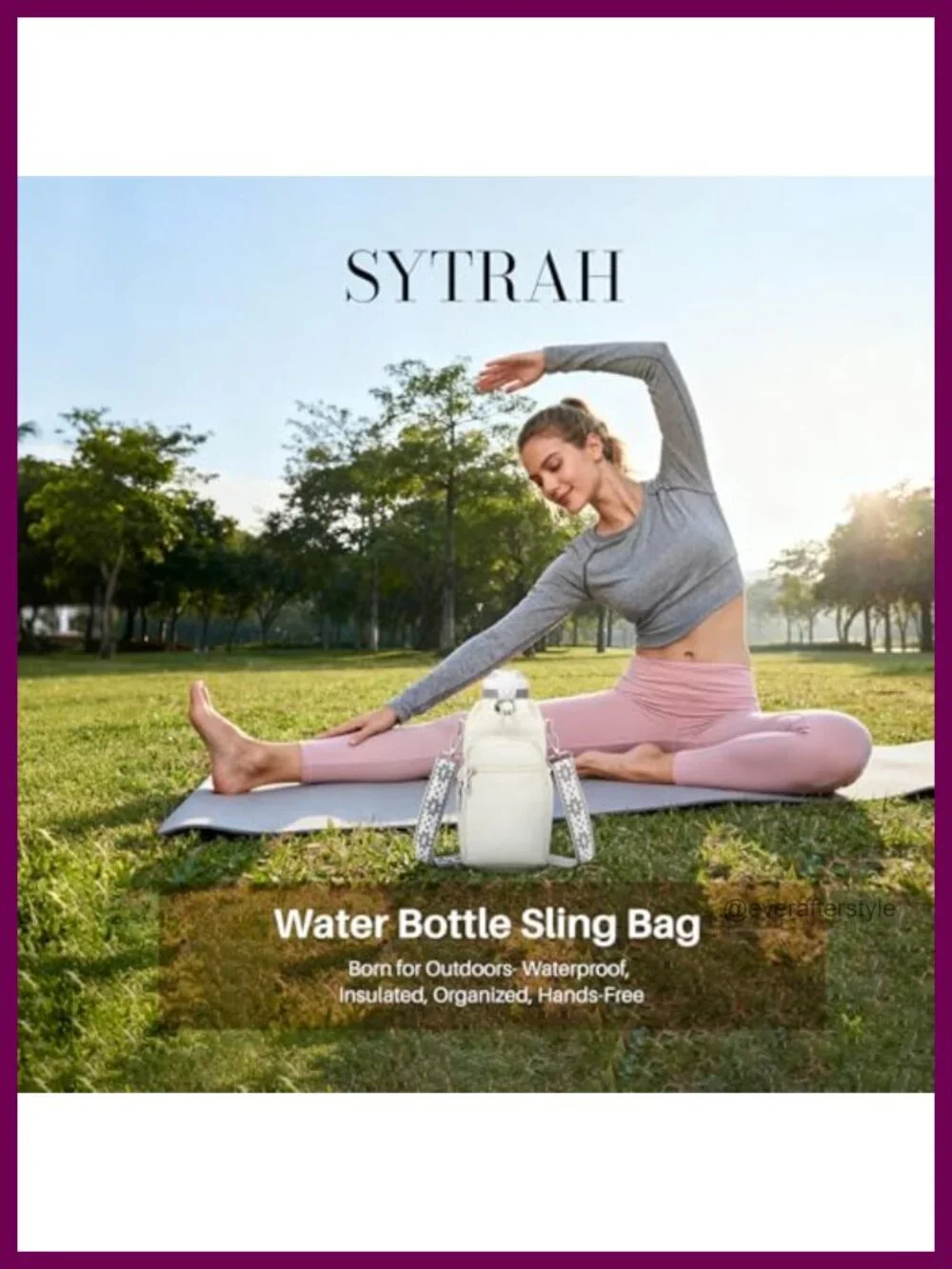 Insulated Water Bottle Carrier Bag Crossbody with Strap, RFID Blocking,